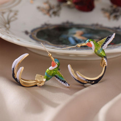 Unique Creative Hummingbird Earrings