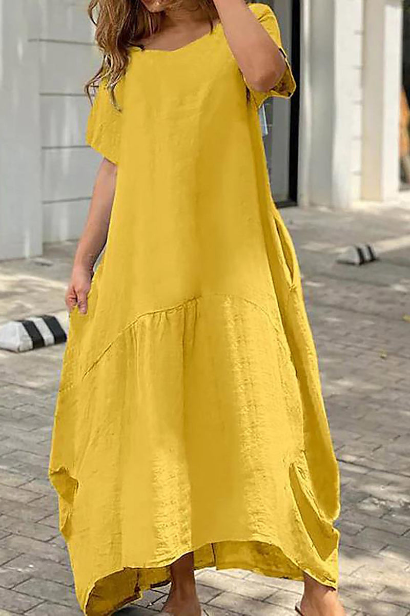 Loose Cotton Linen Dress