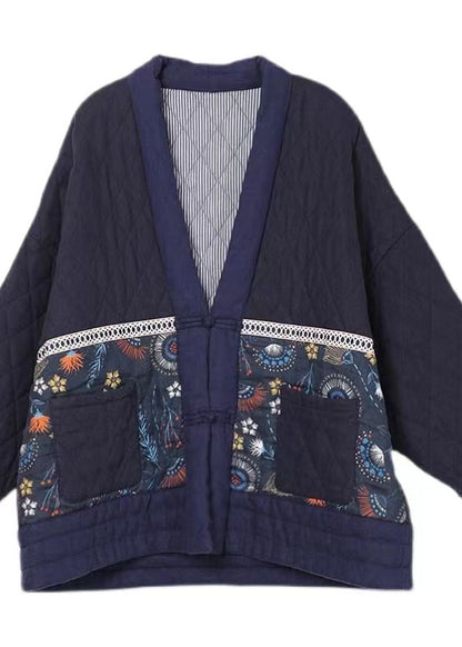 Patchwork Color Matching Coat
