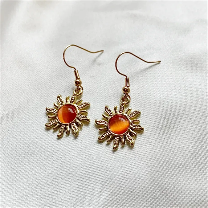 Orange Crystal Earrings