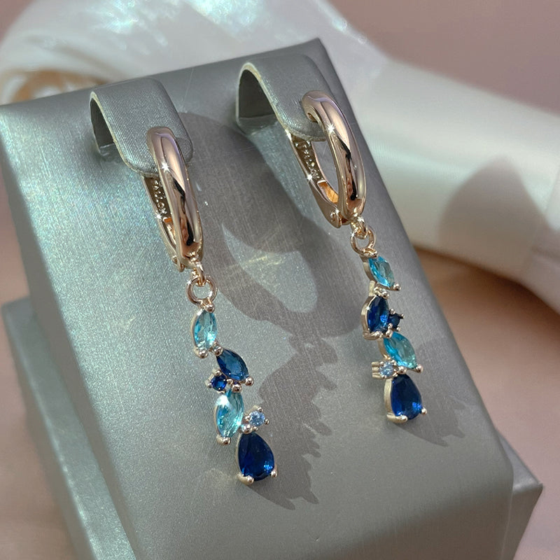 Blue Crystal Earrings