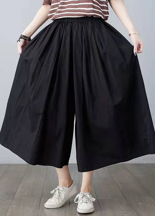 Summer Loose Wide-leg Pants Cropped Trousers