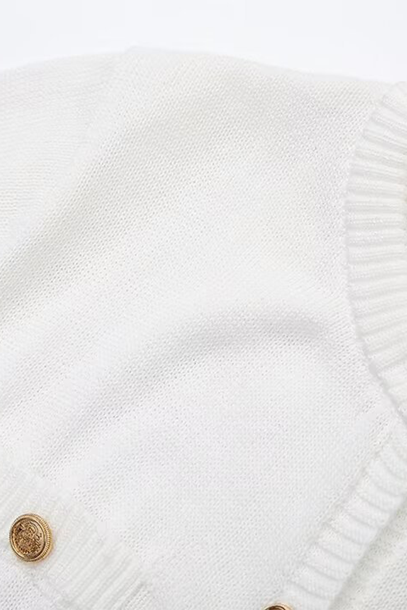 Daily Celebrities Color Buckle O Neck a Line Short Sleeve Dress