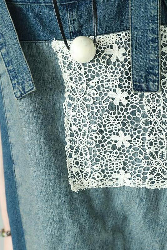 Lace Blue Denim Sundress Summer Clothes