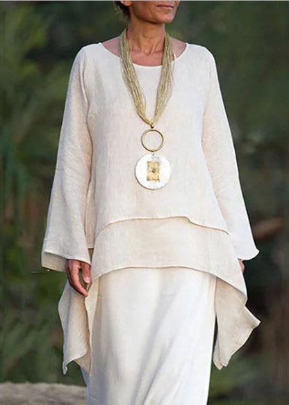 Long Sleeve Asymmetrical Blouse