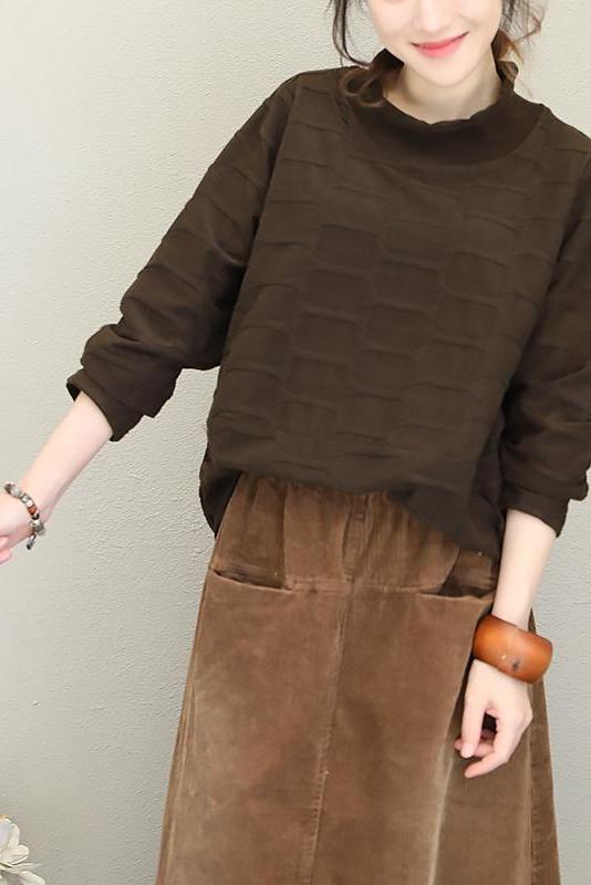Half High Neck Fleece Loose Tops for Autumn