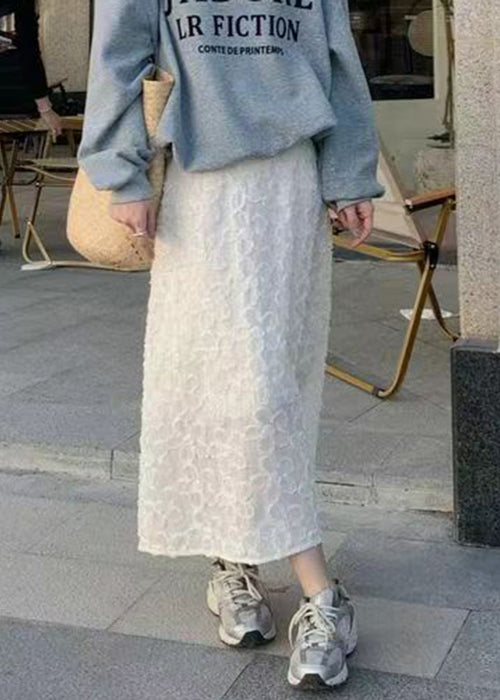 White High Waist Cotton Skirts Summer