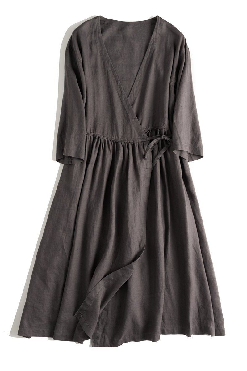 Loose Drawing Linen Summer Dresses Outfits