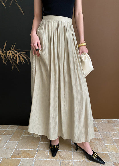 Apricot Exra Large Hem Pleated Skirt Spring