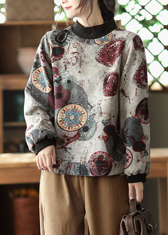 Grey Stand Collar Low High Design Sweatshirts Tops Spring