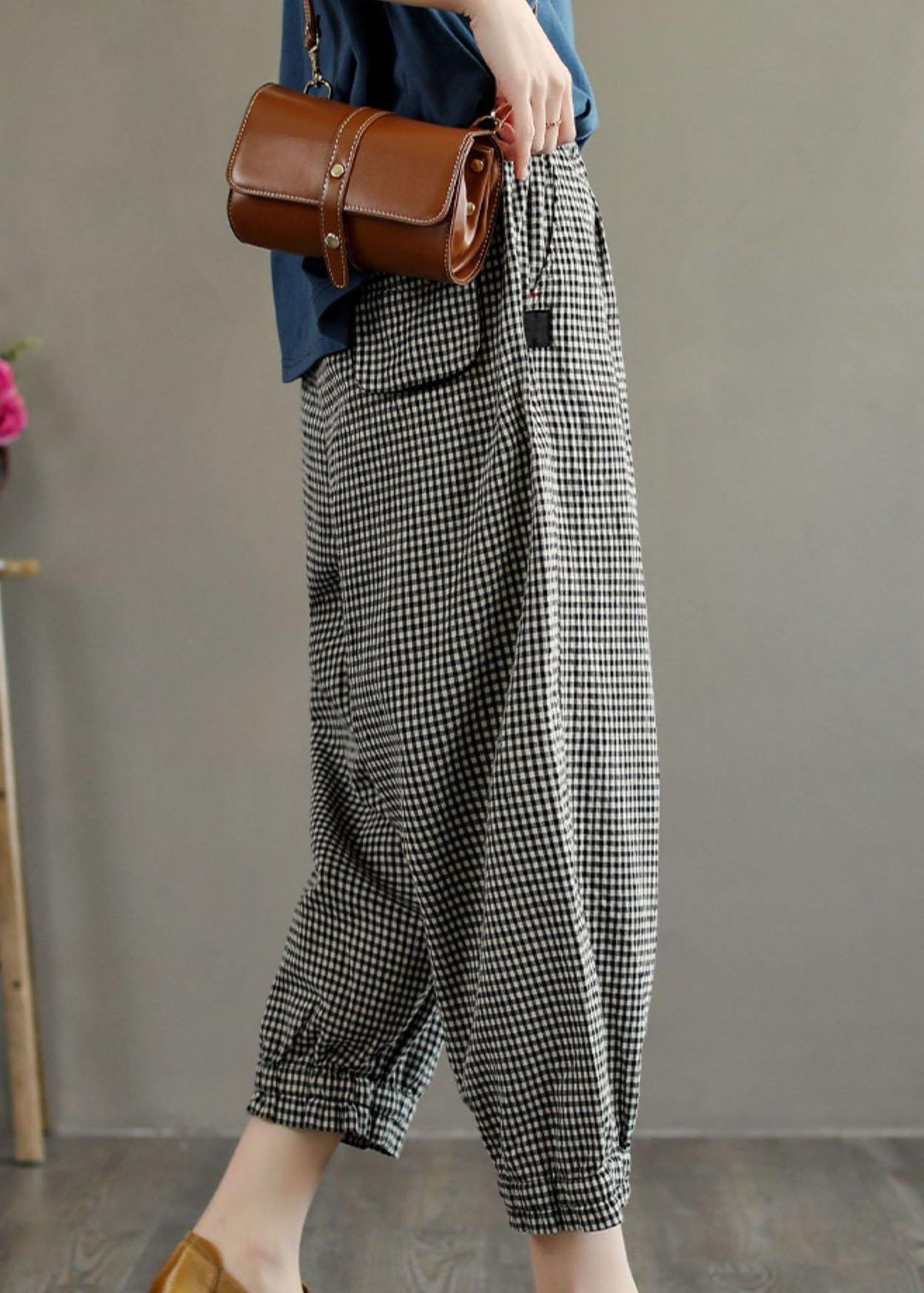 Purple Pockets Summer Linen Pants