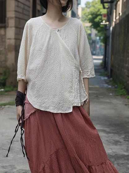 Summer Strap Jacquard Shirt