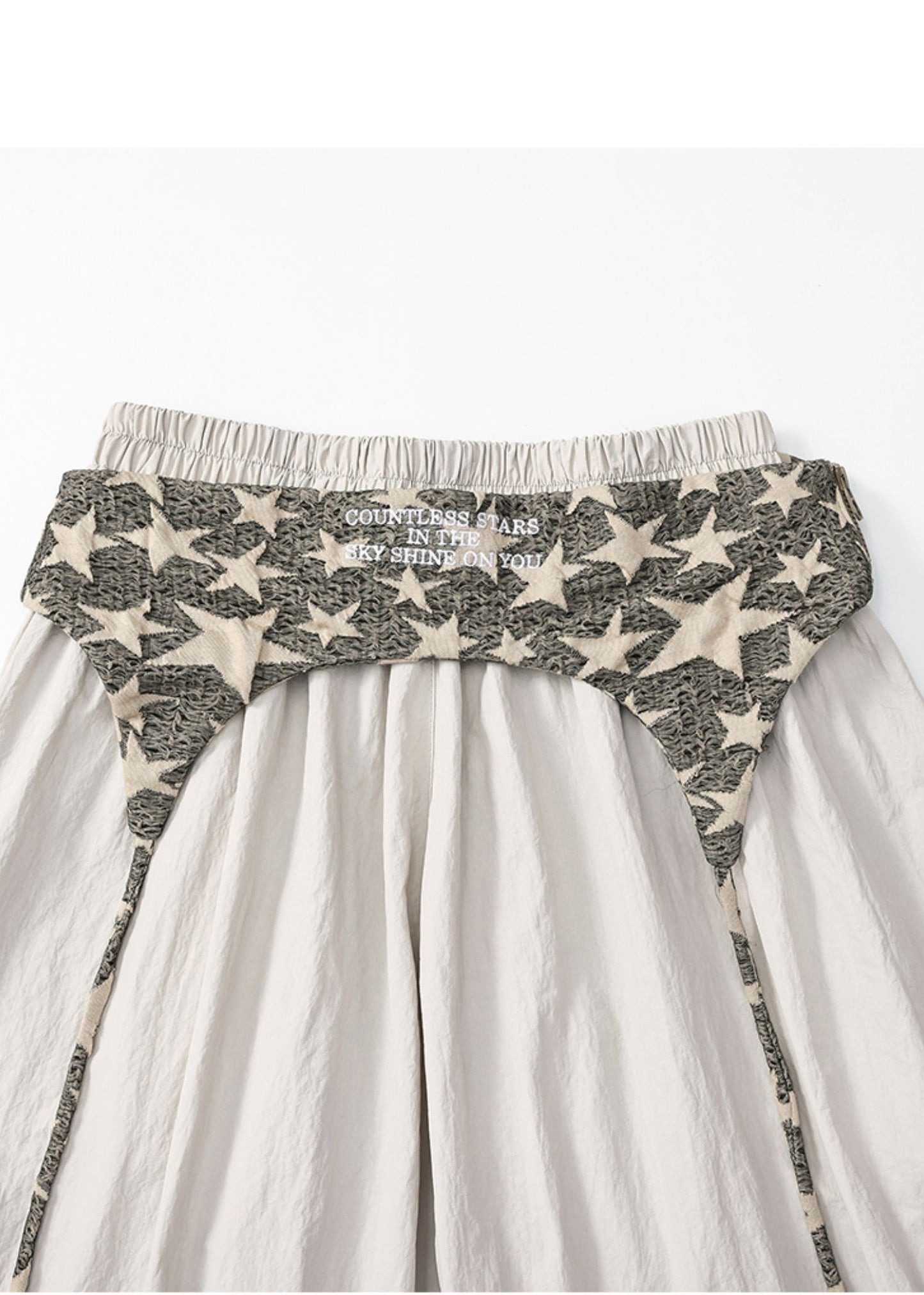 Apricot Oversized Wrinkled Spandex Wide Leg Pants Spring