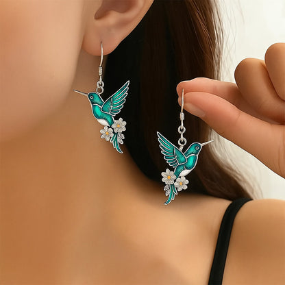 Turquoise Hummingbird Necklace With Bonus Earrings – Limited Time Offer