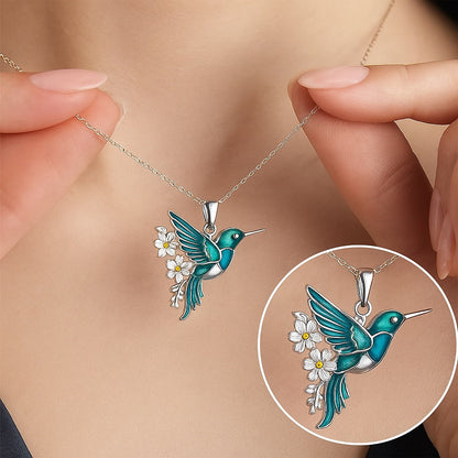 Turquoise Hummingbird Necklace With Bonus Earrings – Limited Time Offer