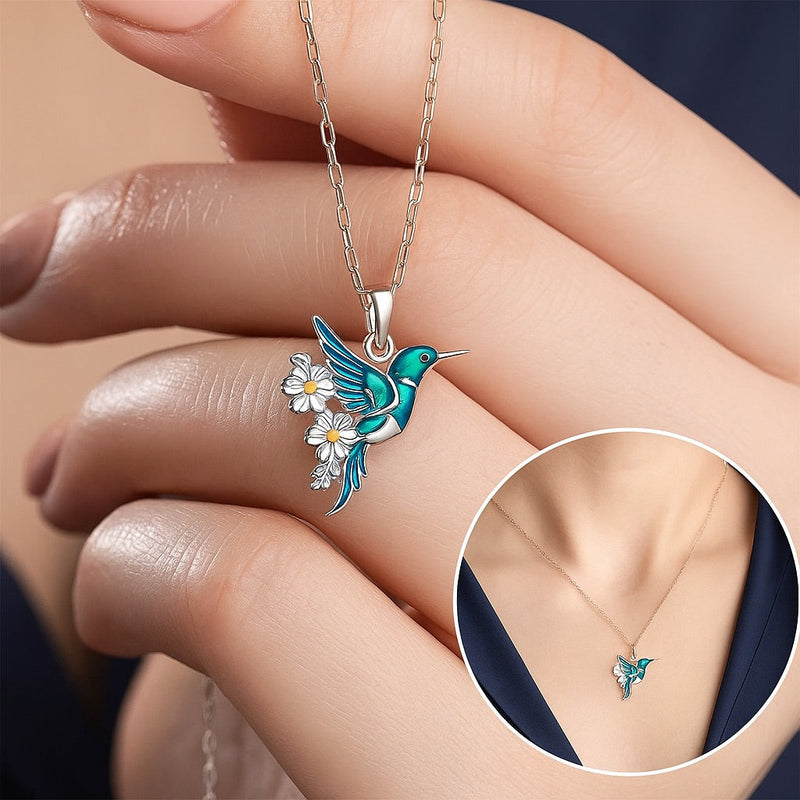 Turquoise Hummingbird Necklace With Bonus Earrings – Limited Time Offer