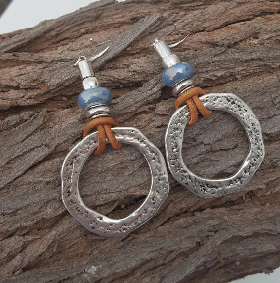 Silver Circle Earrings