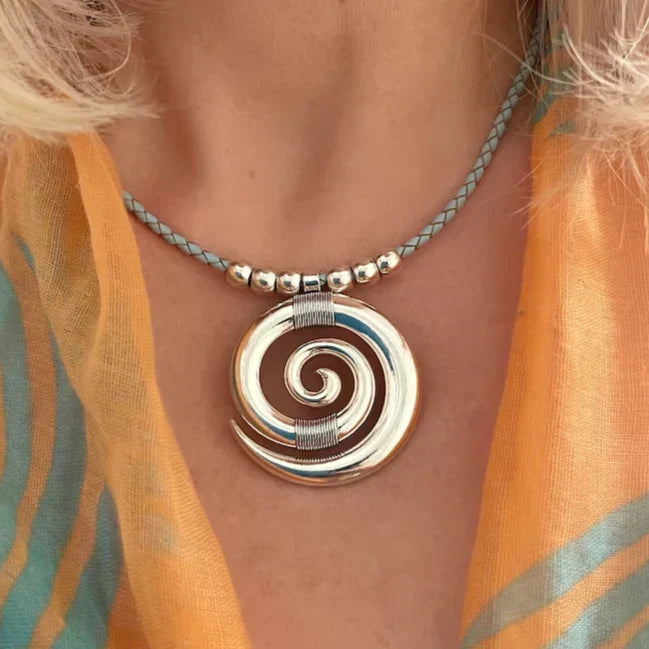 Spiral Silver Necklace