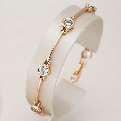 Gold Bracelet With Zirconia