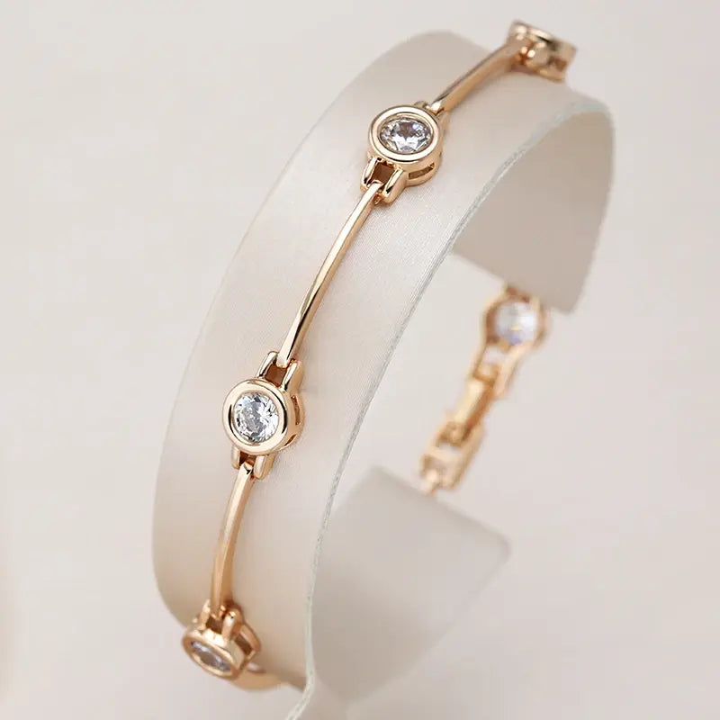 Gold Bracelet With Zirconia
