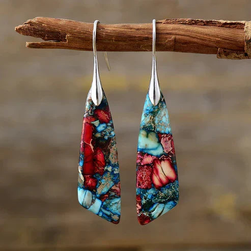 Earrings With Colorful Stones