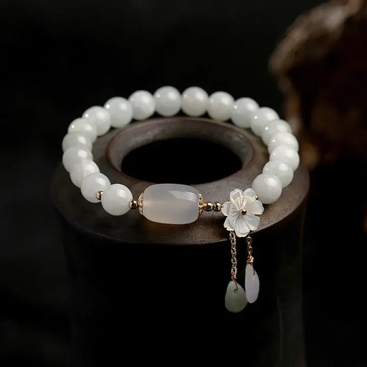 Aquamarine Bracelet With Pearls