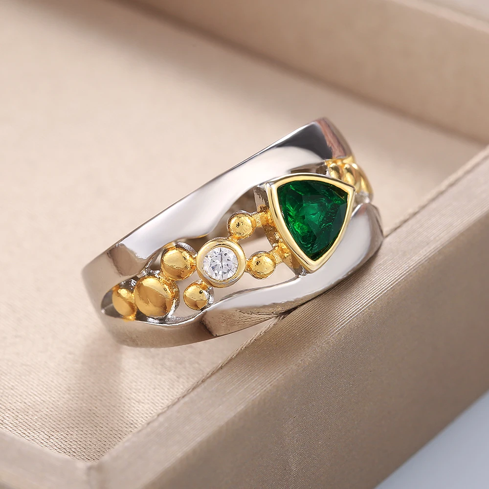 Green Crystal Ring