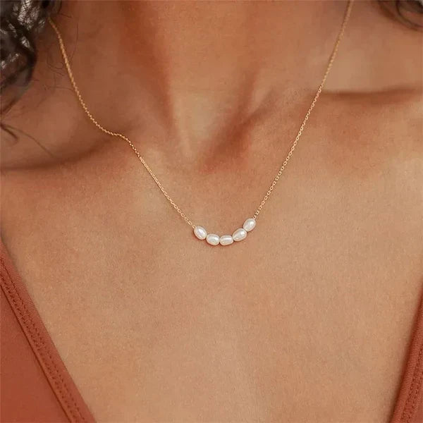 1+1 Offer: Lorelei | Buttoned Earrings With Pearl + Pearl Gold Necklace