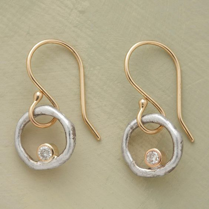 Gold & Silver Zirconia Earrings