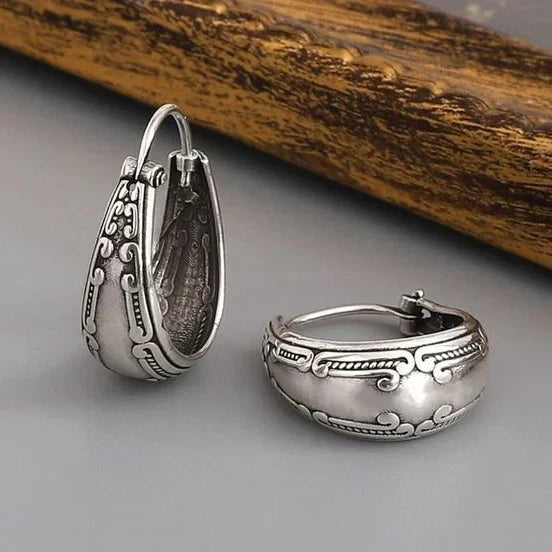 Silver Basket Earrings