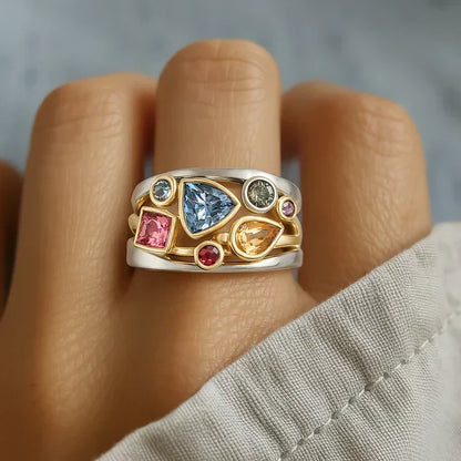 Colorful Zirconia Ring