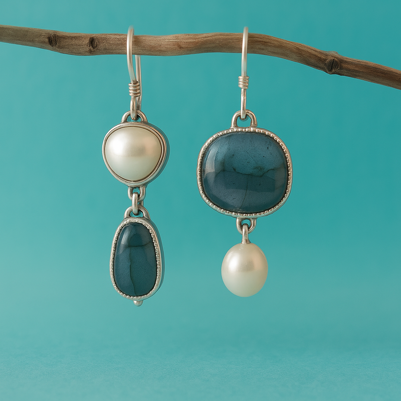 Natural Blue Stone Earrings