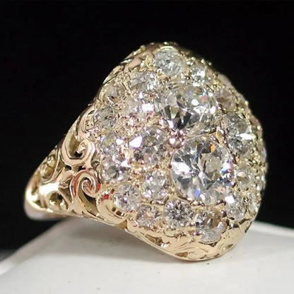Luxe Golden Diamond Ring