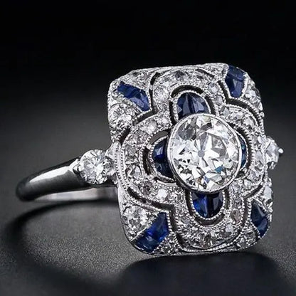 Blue Zircon Classic Ring