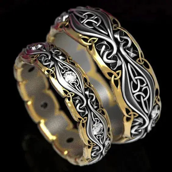 Pair Gold & Silver Ring