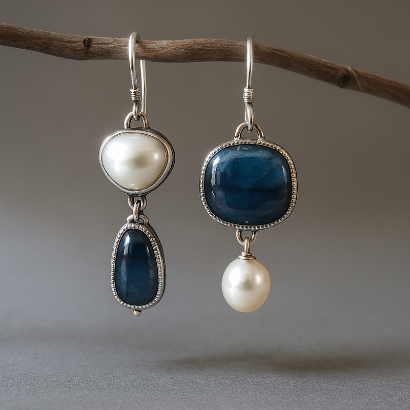 Natural Blue Stone Earrings