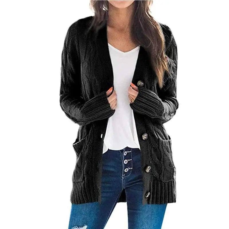 Mid-length Sweater Cardigan-14