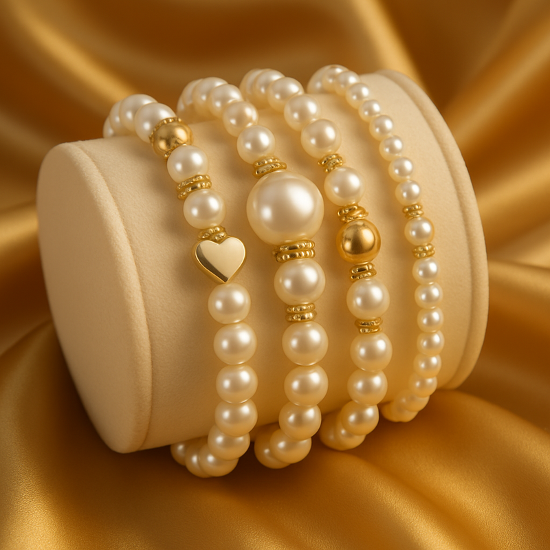 Pearl Bracelet Set