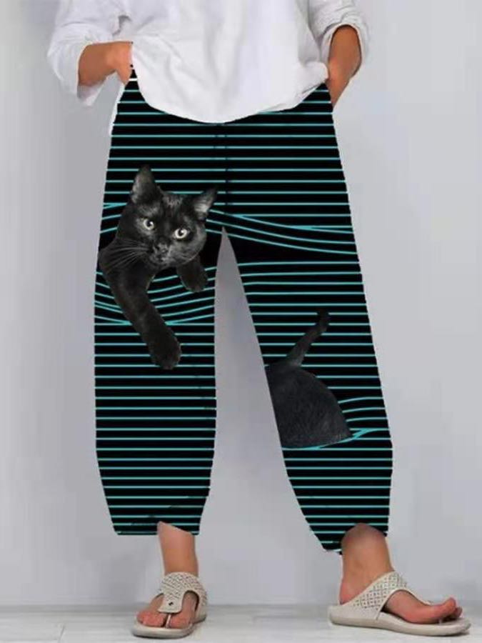 Blau gestreifte Katze
